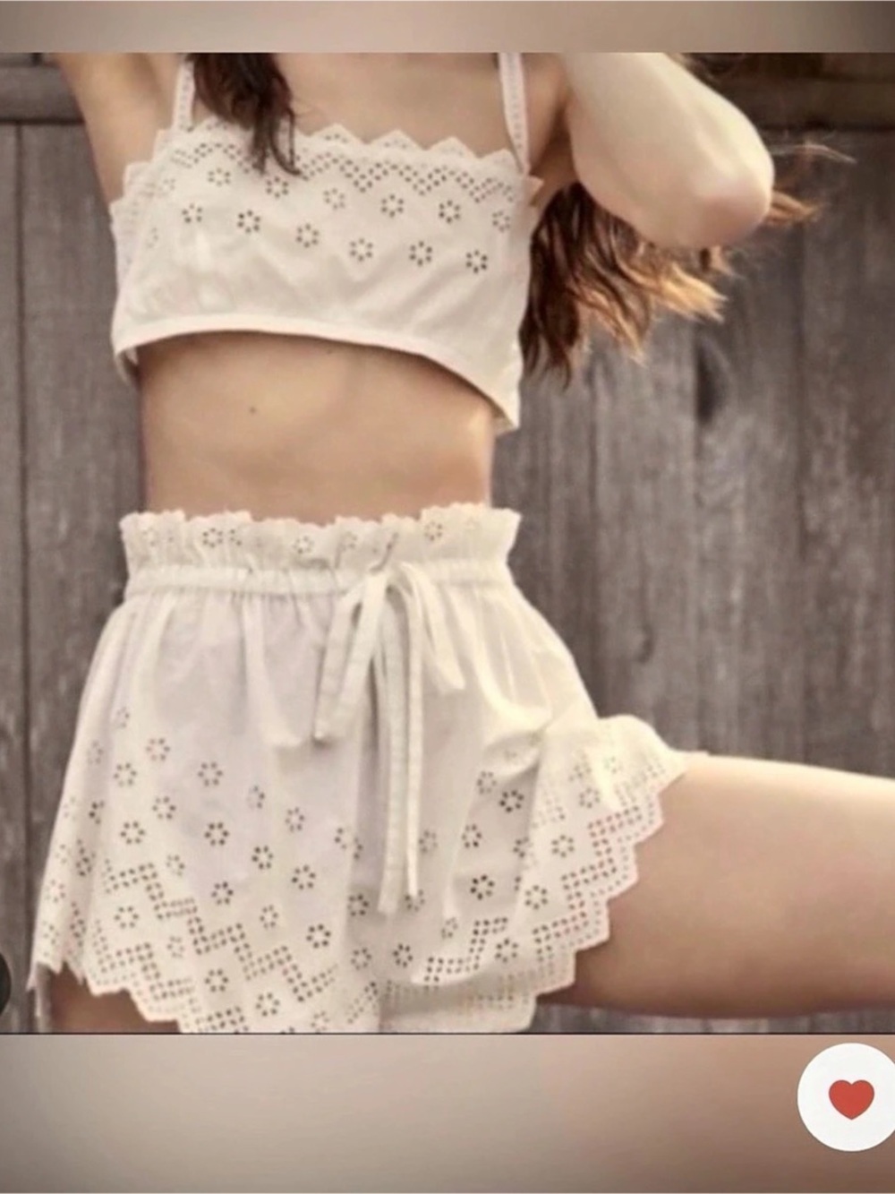 Doen Eyelet Shorts in Salt Large (could work for a M)